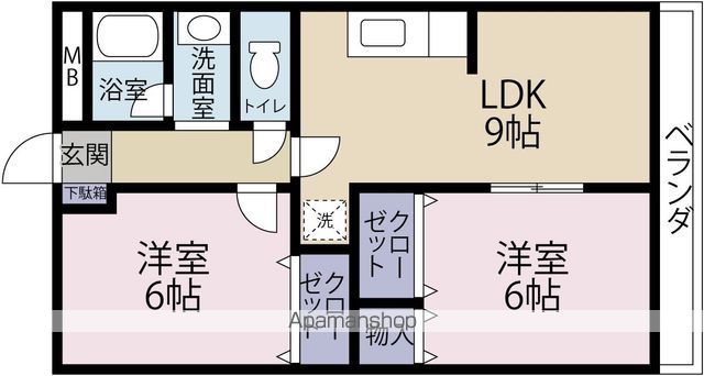 グリーンパーク三輪の間取り写真
