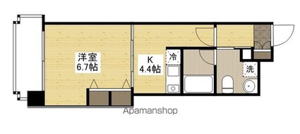 広島県広島市中区大手町２丁目[1K/30.02m2]の間取図