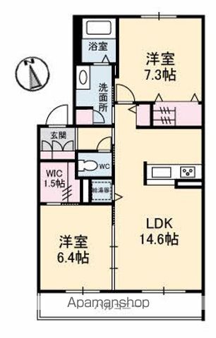 シャーメゾン初月II A棟の間取り写真