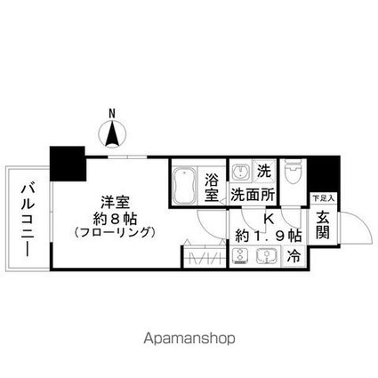 西田マンション[1K/25.92m2]の間取図