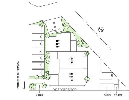 ザ　ヘリテージ野上[1LDK/50.65m2]の配置図
