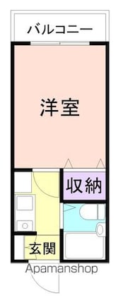 和歌山県和歌山市六十谷[1K/21.48m2]の間取図