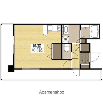 ランドマークシティ相生橋[1R/30.69m2]の間取図