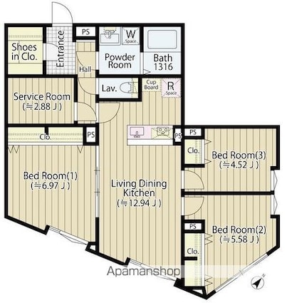 ＥＤＩＴ西池袋[3LDK/73.53m2]のその他内装1