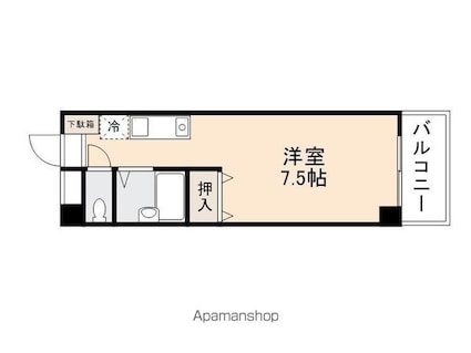 ペンシルベニア[1R/21.87m2]の間取図