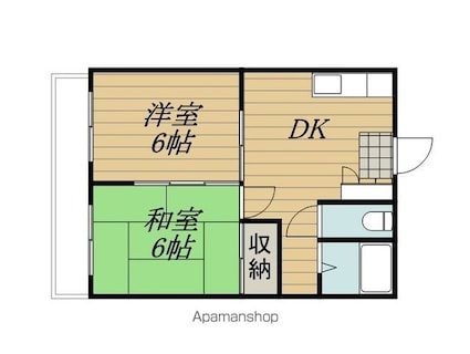 福島アパート[2DK/37.23m2]の間取図