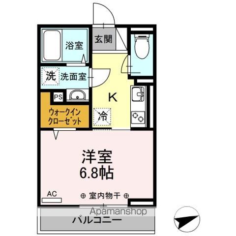 【立川市富士見町のアパートの間取り】