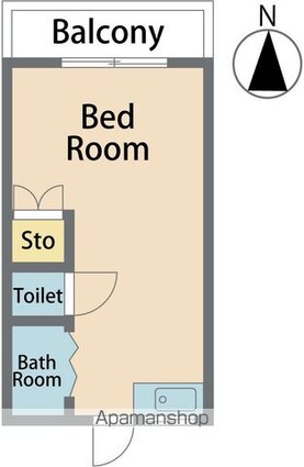 コーポラス阿波[1R/24.72m2]の間取図