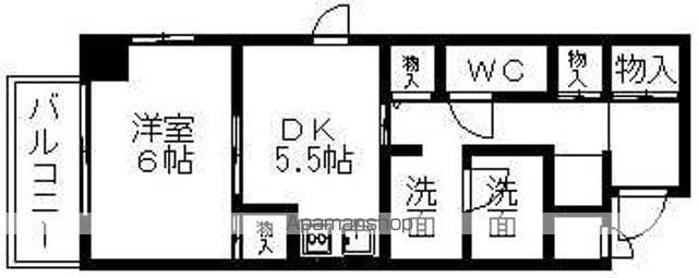 パルロイヤル東島田の間取り写真