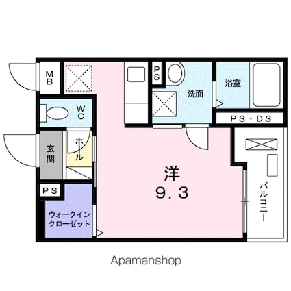 セルフィール[1R/26.45m2]の間取図