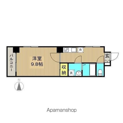 第５クレールパル[1K/32.36m2]の間取図
