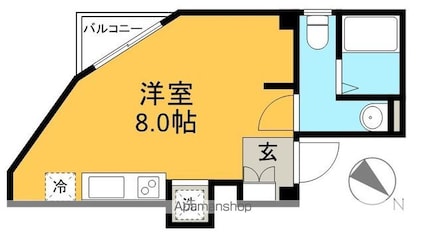 メゾン・シャトーレⅡ[1R/18.15m2]の間取図