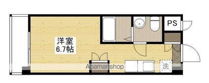 レジディア比治山公園[1R/21.42m2]の間取図