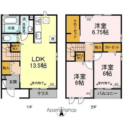 Ｆｉｋａ　Ｉ[3LDK/82.67m2]の間取図
