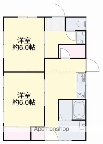 円山貸家の間取り写真
