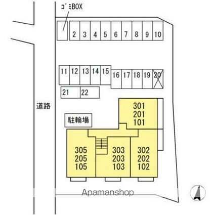 ドルチェヴィータ[2LDK/65.19m2]の配置図