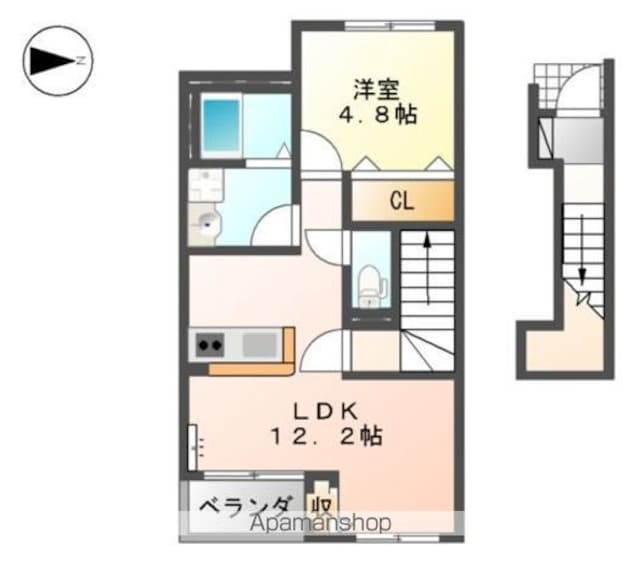 Ｎ＆Ｈ[1LDK/42.16m2]の間取図