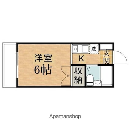 宮本ハイツ[1R/16.78m2]の間取図
