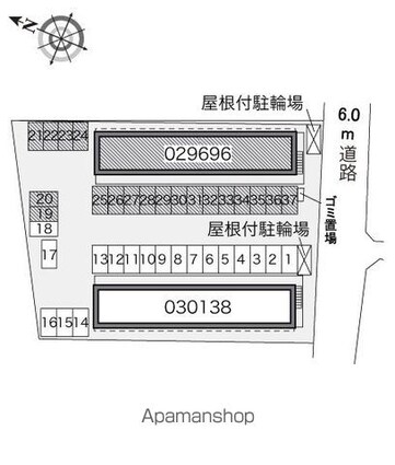 レオパレスル　ポルトＢ[1K/20.28m2]の配置図