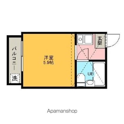 カーサアロージョ[1R/12m2]の間取図