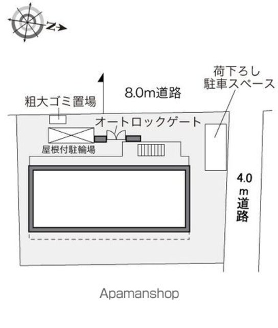 レオパレス小関[1K/20.81m2]の配置図