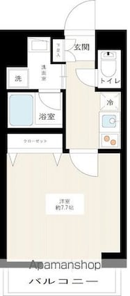 ＡＲＣＯＢＡＬＥＮＯ　ＳＡＫＵＲＡＳＨＩＮＭＡＣＨＩ[1K/25.7m2]の間取図