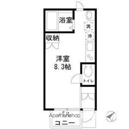 うめのメッサ[1R/18.83m2]の間取図