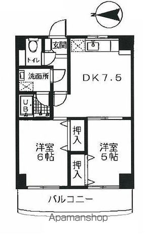 【世田谷区粕谷のマンションの間取り】