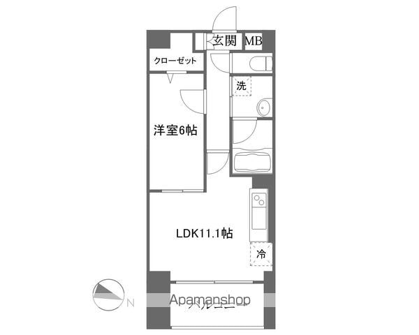 東京地下鉄千代田線 千駄木駅 徒歩4分 11階建 築13年の間取り写真