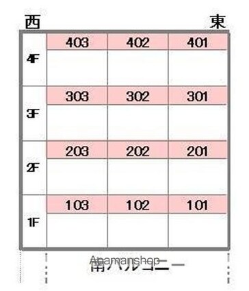 メゾン湯渡[1K/20.9m2]の配置図