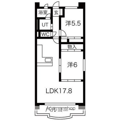 ｈａｕ’ｏｌｉ[2LDK/60.5m2]の間取図