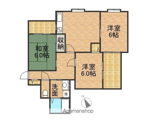 【川崎市中原区上新城のマンションの間取り】