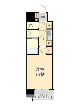 ＨＦ仙台本町レジデンス[1K/23.94m2]の間取図