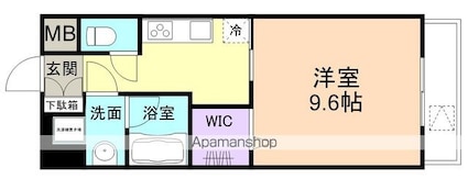 和歌山県和歌山市西布経丁１丁目[1K/32m2]の間取図