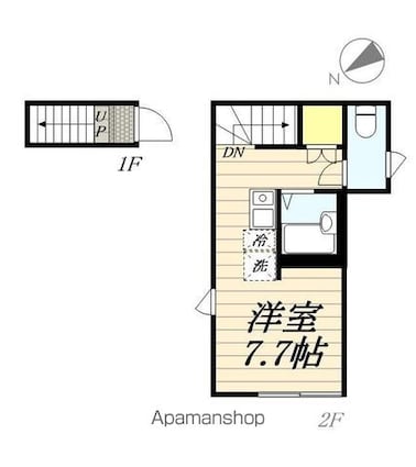 東京都中野区鷺宮１丁目[1R/21.26m2]の間取図