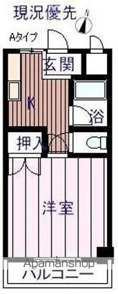 南松永レジデンス[1K/30.6m2]の間取図