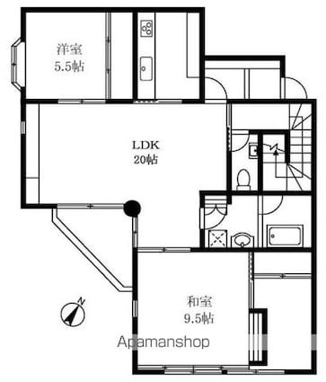 ドミナーレサクマ[2LDK/80m2]の間取図