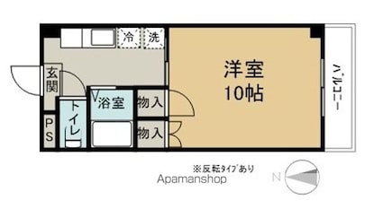 エトワール浅間[1K/31.01m2]の間取図
