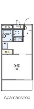 香川県高松市林町[1K/23.18m2]の間取図