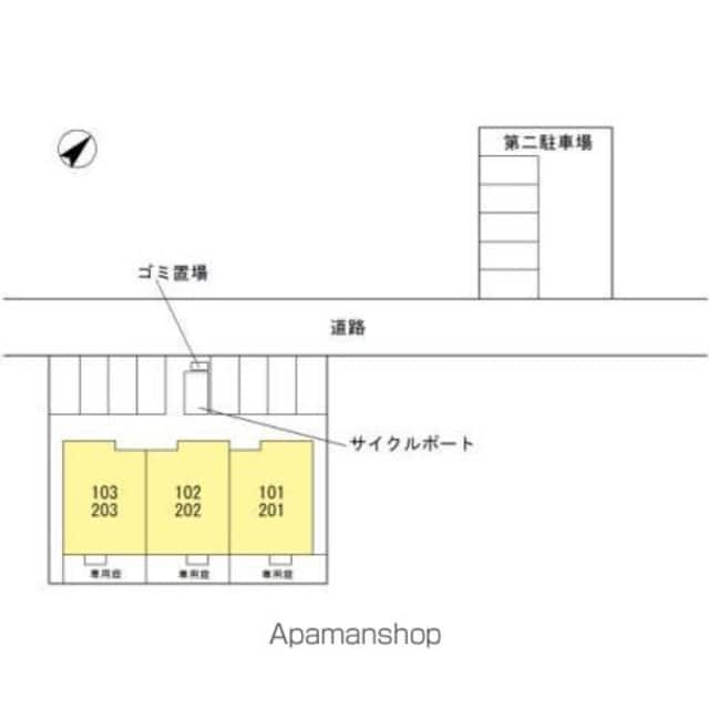 広島県東広島市三永２丁目[3LDK/81.1m2]の配置図