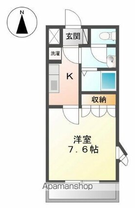 ＳＴＲＡＤＡ　ｓａｙａ[1K/26.25m2]の間取図