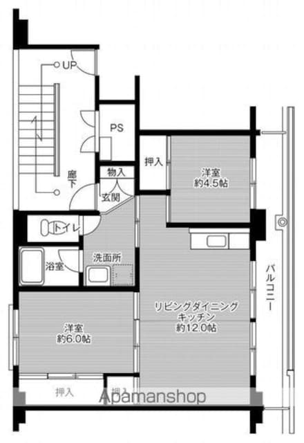 ビレッジハウス千丁２号棟[2LDK/53.08m2]の間取図