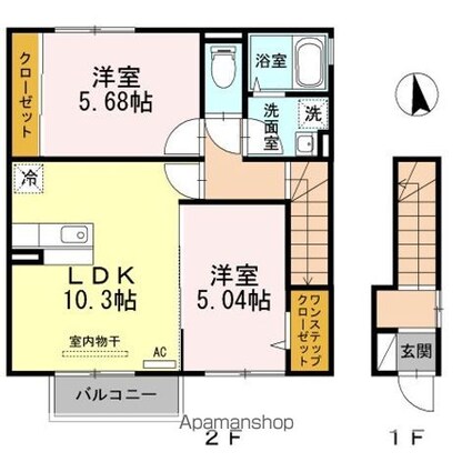 Ｔーｒｏｏｍ[2LDK/52.89m2]の間取図