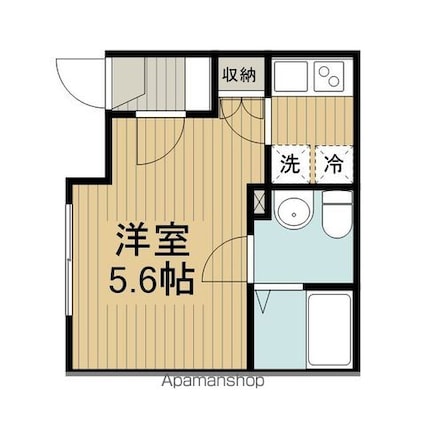 東京都中野区大和町１丁目[1K/18.16m2]の間取図