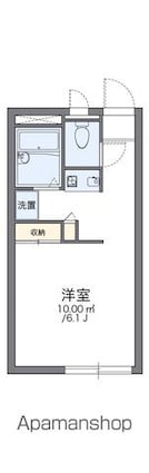 レオパレスチャオ[1K/20.28m2]の間取図