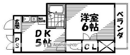 有馬パレス千林[1DK/24.5m2]の間取図