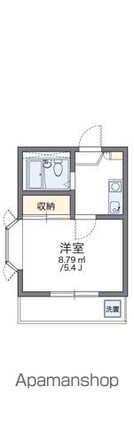 レオパレス横田[1K/16.56m2]の間取図
