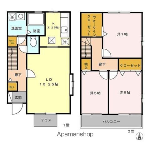 ドゥエル大泉学園 ABの間取り写真