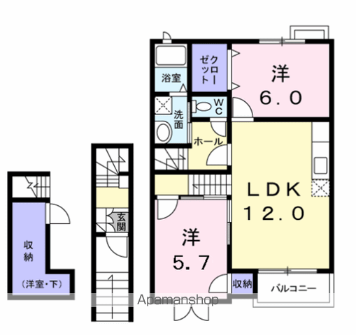 【コンフォルターブルⅠの間取り】