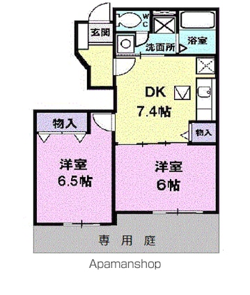 コーポ　すずらん[2DK/45m2]の間取図